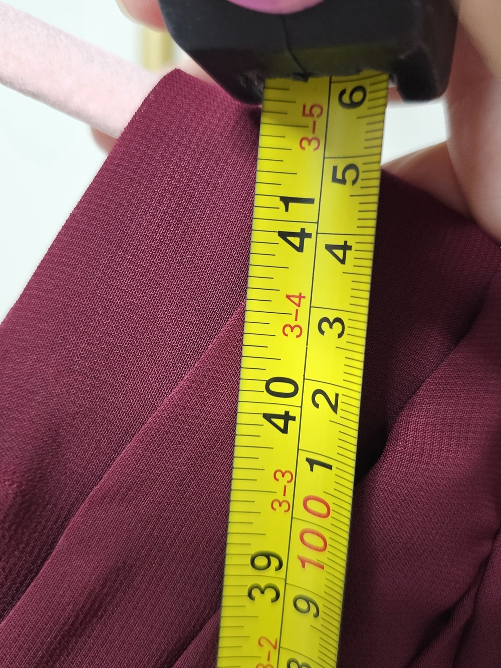 JJ's House Burgundy Chiffon Pleated Bishop Sleeve Midi Dress Approx L - Picture 8 of 11